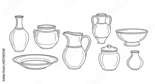 Collection of ceramic tableware