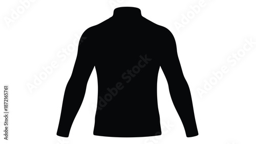 Simple black long sleeve shirt design a bold and striking silhouette