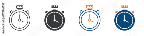 Stopwatch Icon Set Multiple Style Collection 