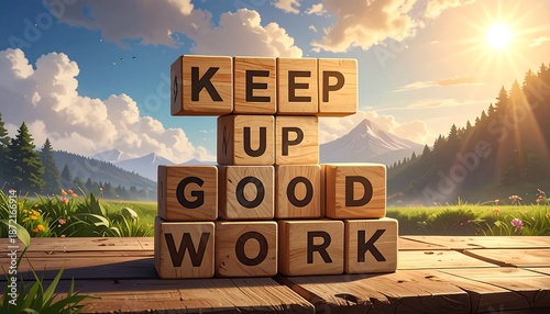 Motivational Wooden Blocks Spelling 