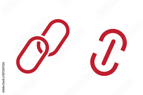 Web link icon set. Chain icons. Webpage URL link symbol. external link, share link, internet url, attach link symbol