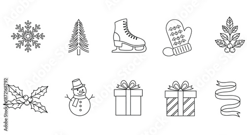 Winter holiday symbols