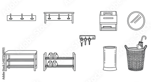 Organized entryway essentials