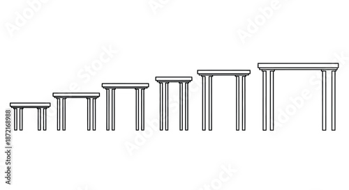 Sequential arrangement of tables