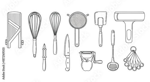 Essential kitchen utensils for cooking