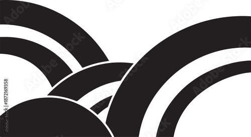 Geometric shapes in black and white colors abstract