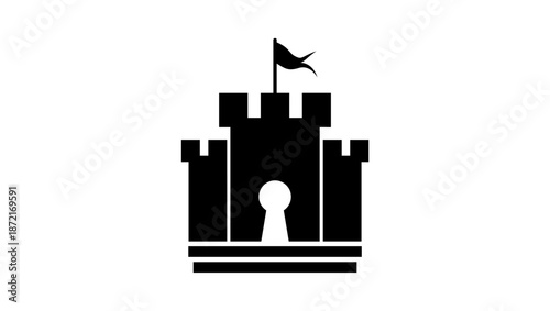 Real Estate symbol ,black isolated silhouette