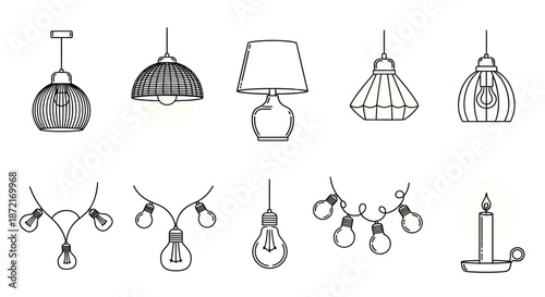 Collection of various lighting fixtures