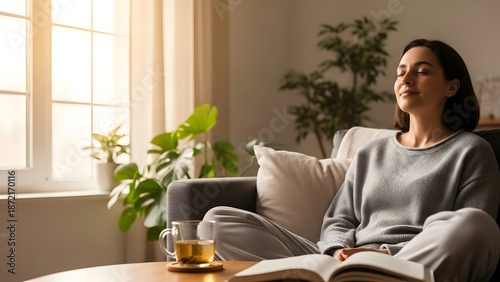 The Human Experience Feels Emotional As She Relaxes All Alone With a Good Book