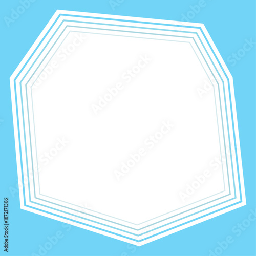 水色の強調フレーム背景素材