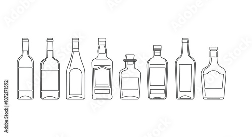 Collection of various bottle shapes
