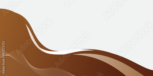 Brown wave background vector, brown background, Chocolate background texture. vector, flayer