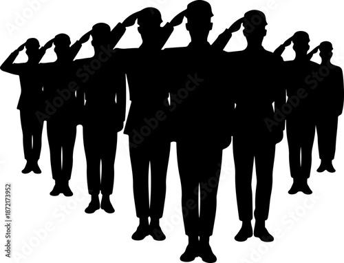 Spirit of Peace and Valor: Divine Lotus Hands and Saluting Soldier Silhouettes