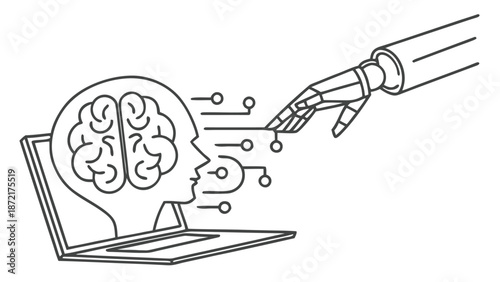 Artificial Intelligence and Neural Network Integration Concept