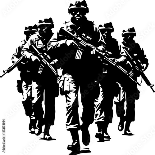 Floral Elegance and Military Valor: A Collection of Wildflowers and Soldier Silhouettes