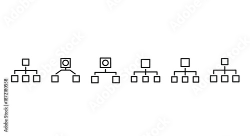 Hierarchical tree structures with central nodes