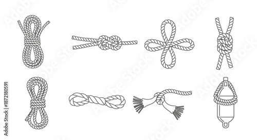 Various knots and rope techniques