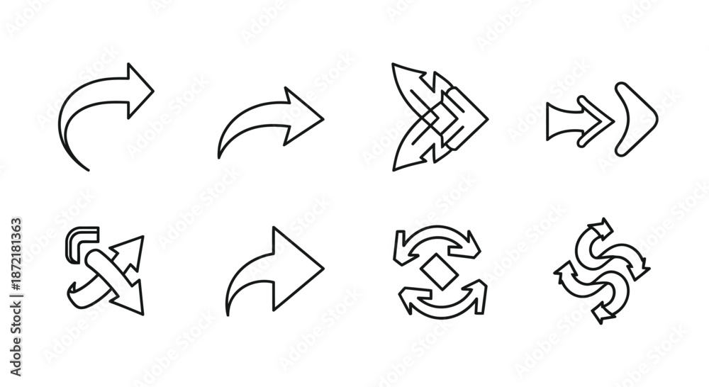 Εκτύπωση καμβά Collection of arrows and symbols