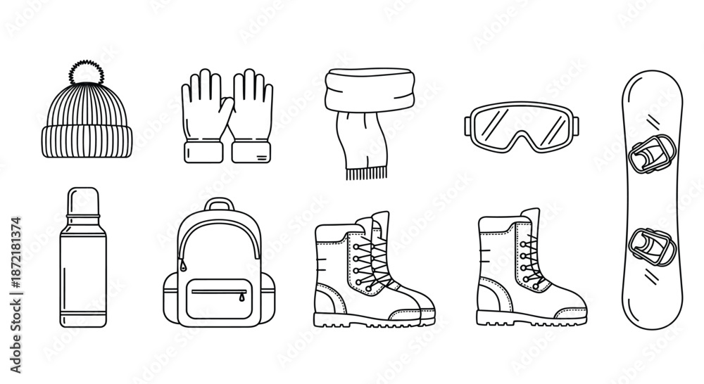 Fototapeta premium Essential winter sports gear