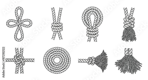 Various knots and rope techniques