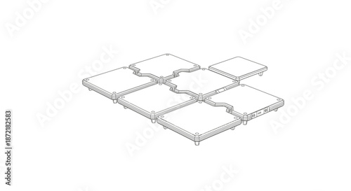 Interlocking solar panel array