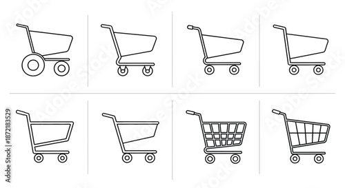 Various shopping cart designs