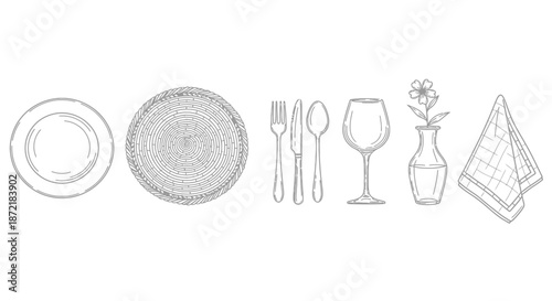 Elegant table setting with utensils and decor