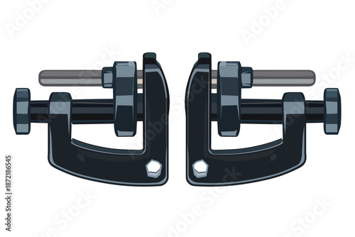 Clamps isolated illustration