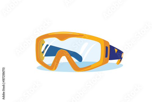 safety glasses isolated illustration