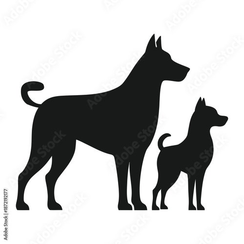 black silhouette of a dog