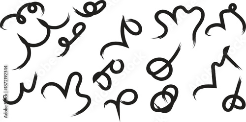 Ancient script symbols and glyphs