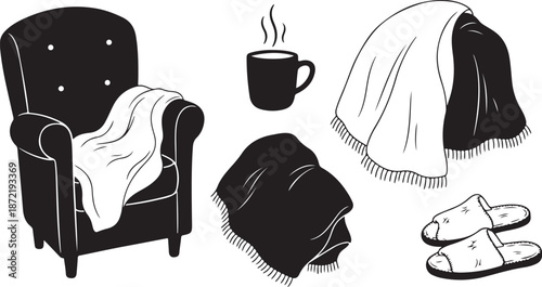 Cozy home essentials for relaxation and warmth at home