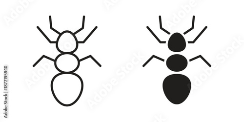 Ant icons suitable for infographics, websites and print media and interfaces. Line vector icon.