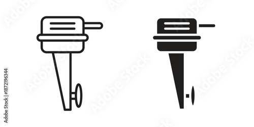 Boat Engine icons suitable for infographics, websites and print media and interfaces. Line vector icon.