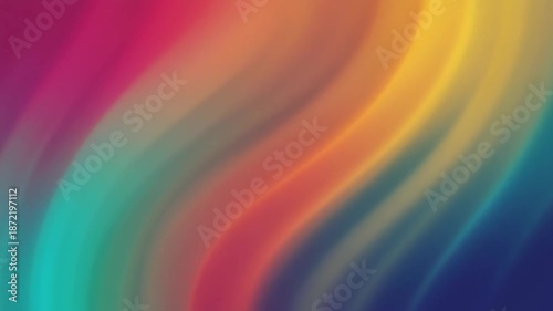 Vibrant Abstract Rainbow Gradient Background Loop: Dynamic Flowing Liquid Color Waves Creating a Modern Spectrum Backdrop Animation