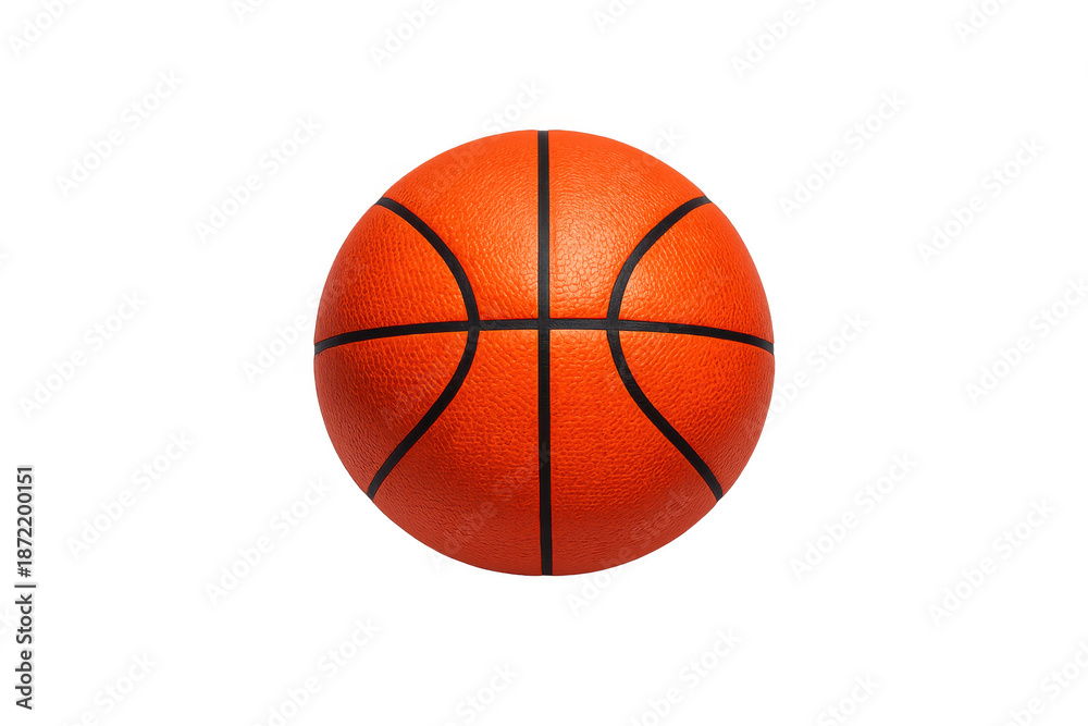 Fototapeta premium Basketball ball game equipment for sport and active competition, isolated against a transparent background