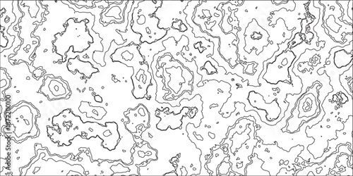  Black and white topography contour lines map isolated on white background. vector geographic contour mounted map background. Panorama view gradient multicolor wave curve lines banner background .