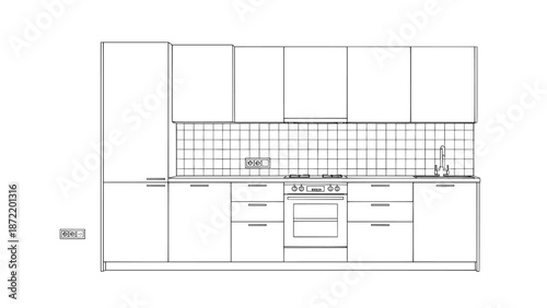 Kitchen interior design plan