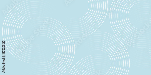 Modern abstract background. Glossy white gradient circle lines. Minimal geometric pattern.