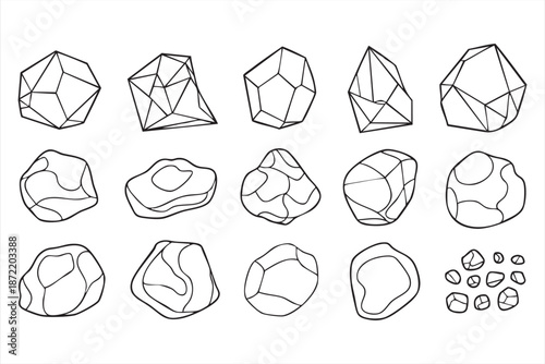 Rock Collection Graphics for Archaeology and Field Research Apps