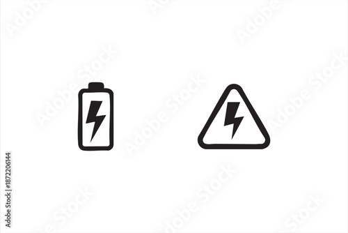 Electricity Alert UI Icons for Energy Status and Device Monitoring