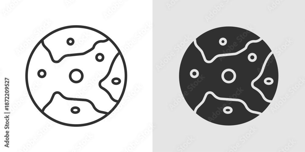 Fototapeta premium Mars Colony Icon representing space exploration, futuristic settlement, and interplanetary innovation.