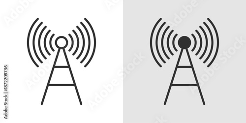 IoT Tower Icon representing wireless connectivity, network communication, and smart device integration.