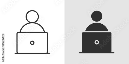 Laptop Study Icon representing online learning, digital education, and remote study.