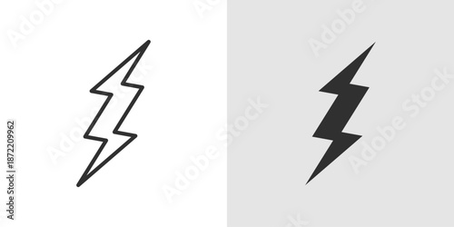 Lightning Icon representing power, speed, energy, and electricity.