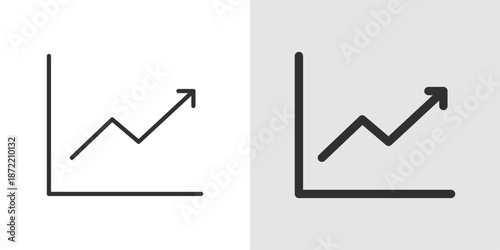 Line Chart Icon representing data analysis, trends, and performance tracking.