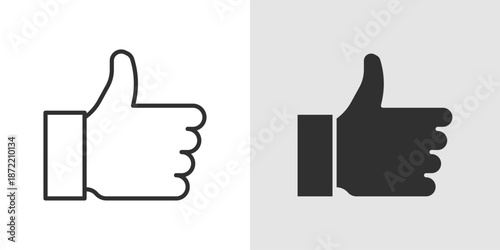 Like Icon representing approval, appreciation, and positive feedback.