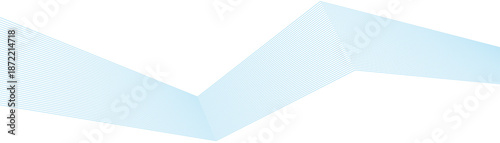 Blue on white Abstract diagonal line zigzag banner with 3d dimensional effect