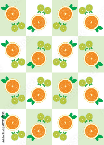 Standard print featuring lemons and oranges.