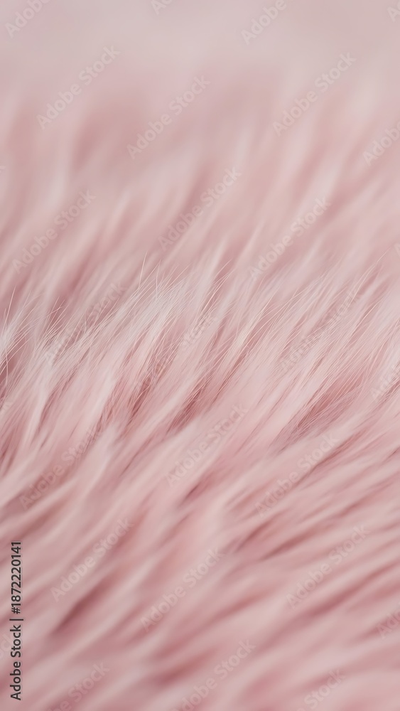 Fototapeta premium Soft Pink Fluffy Fur Texture Background Close-Up for Luxury Design